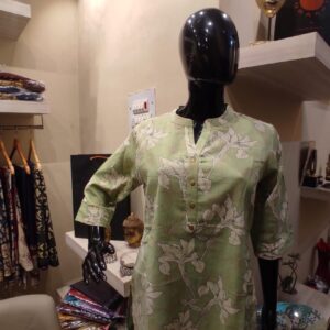 Mint Blossom Asymmetric Kurti