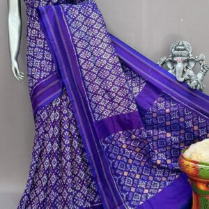 Blue Patola Silk Saree