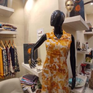 Sunset Bloom Collared Dress