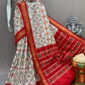 White Patola Silk Saree
