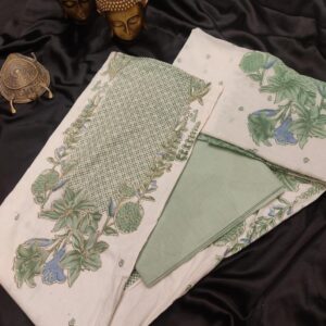 Sage Serenity Embroidered Suit Set