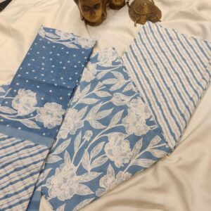 Blue Breeze Cotton Suit Set