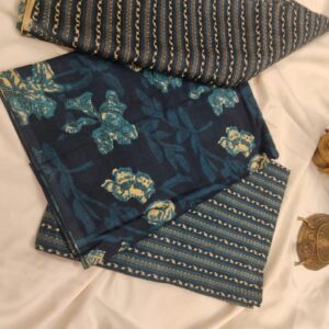 Indigo Garden Handblock Suit Set