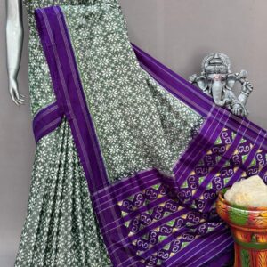 Green Purple Pochampally Silk Saree