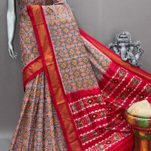 Orange Patola Silk Saree